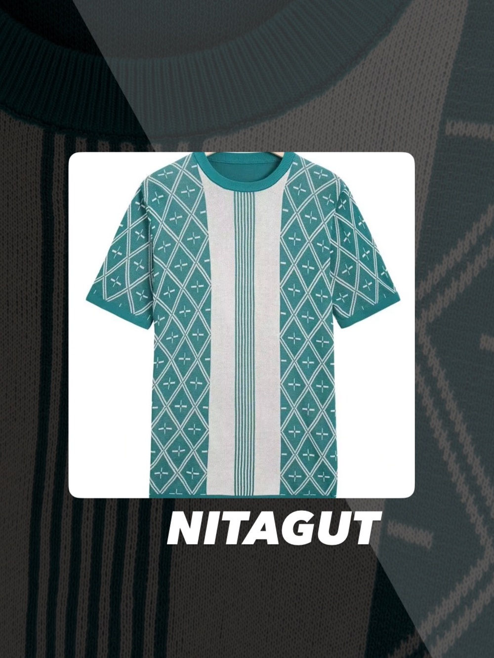 EUC Nitagut Striped & Geo Pattern Sweater